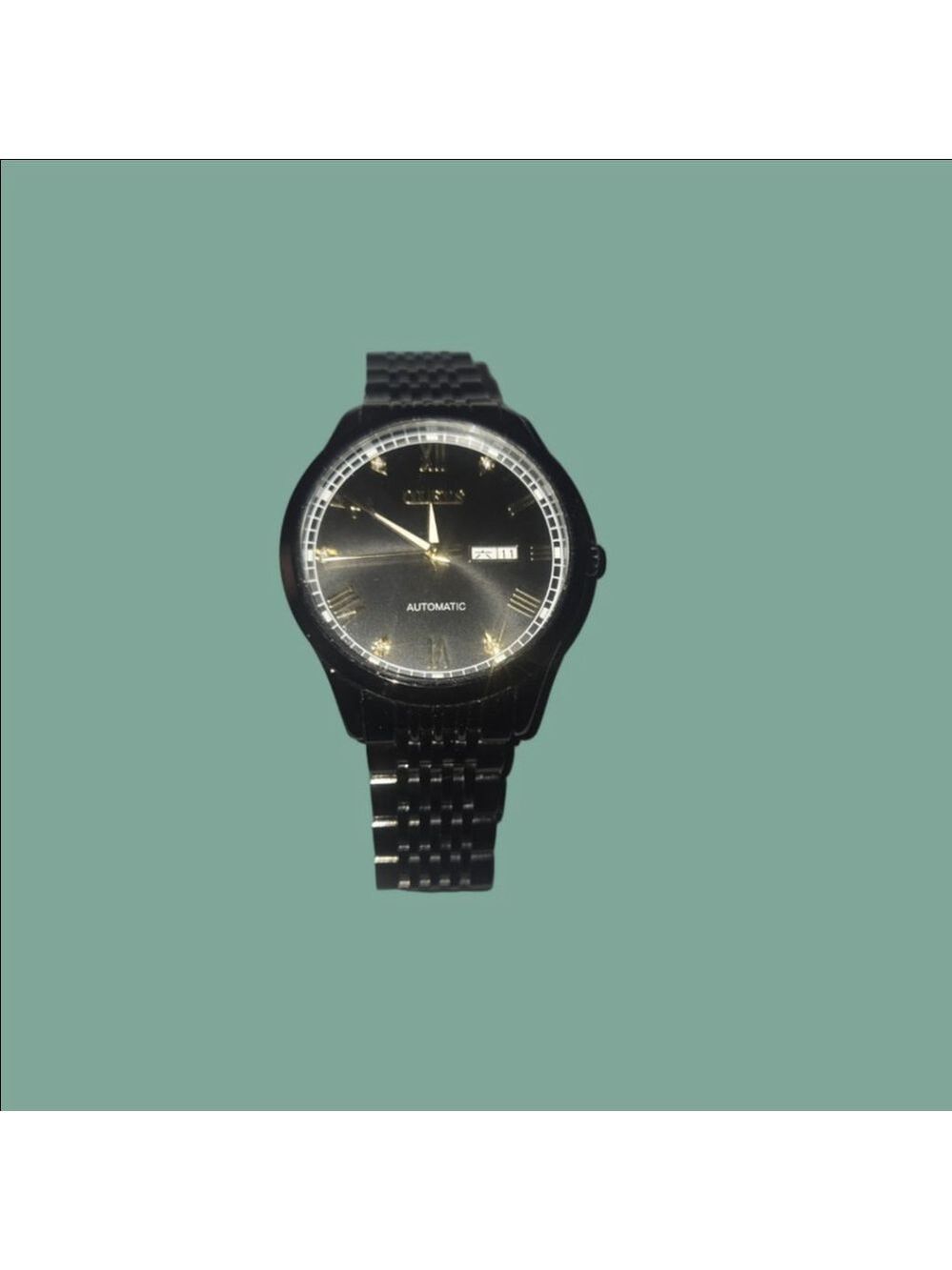 Men's Olevs 6602G-H Automatic Black Gold Watch One Size